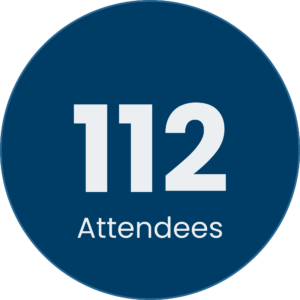 Circle showing number 120 and attendees.